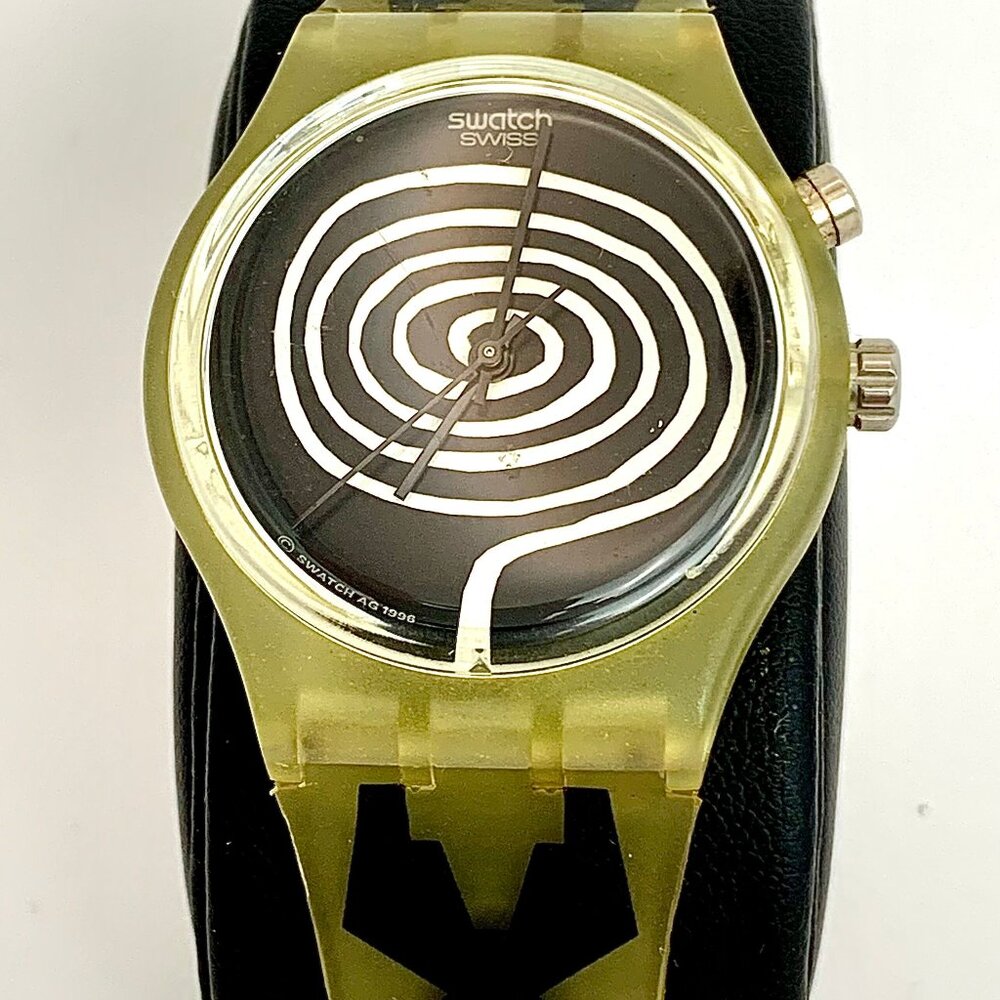 Designer Swatch Loomi Signalite Watch Glow In Dark With Case And Tattoos GK903